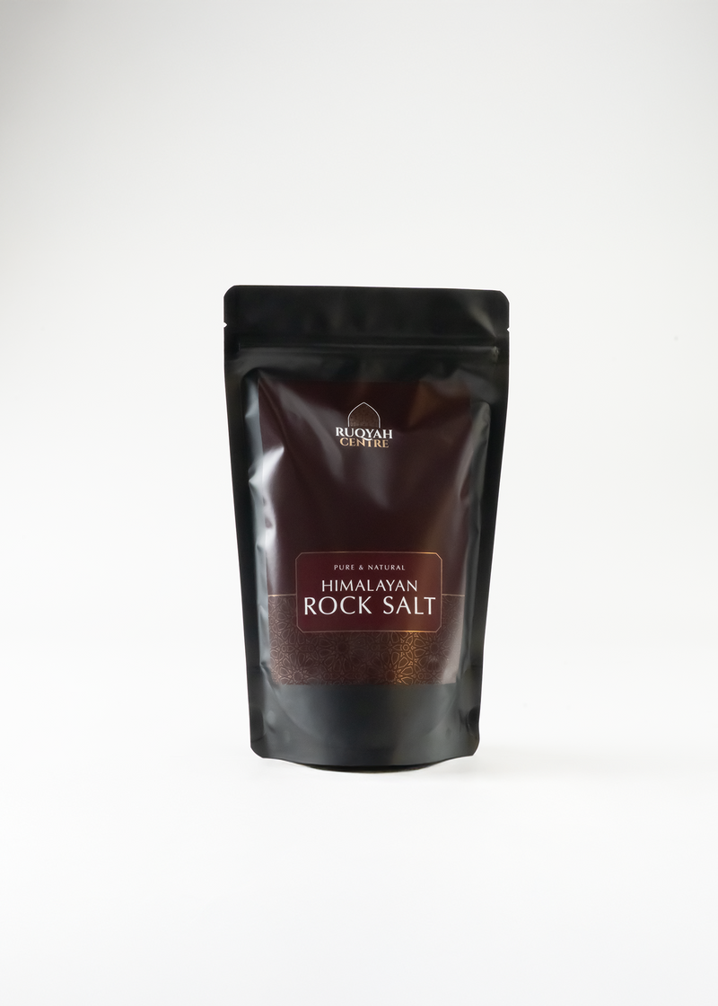 Pure Himalayan Rock Salt used for Ruqyah cleansing, detox, and protection from sihr, evil eye and jinn-related afflictions. Ideal for baths, home cleansing & healing.