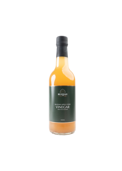 Premium raw apple cider vinegar with the Mother, recited with Ayāt al-Shifā’ for healing, detox, digestion and spiritual purification. Ideal for Ruqyah & Sunnah wellness.