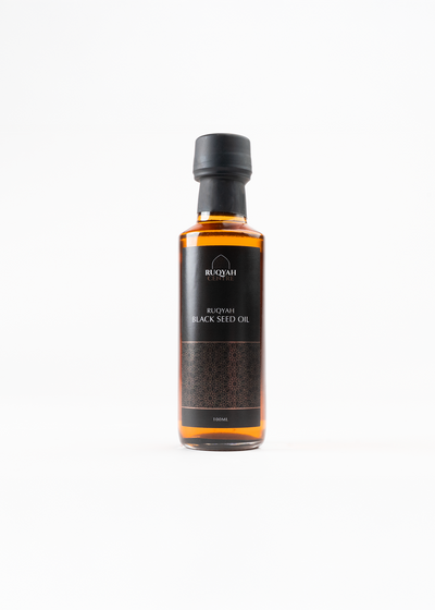 Premium Ruqyah Black Seed Oil recited with Ayāt al-Shifā’. A powerful prophetic remedy for immunity, protection and holistic spiritual healing.