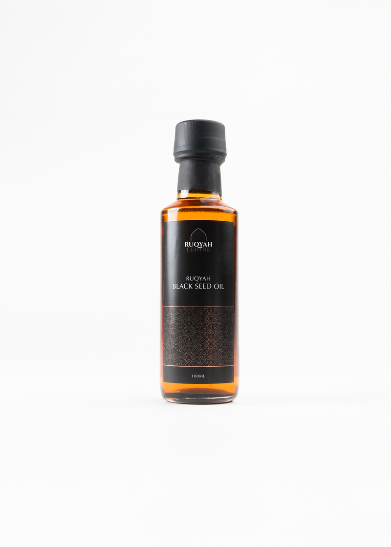 Premium Ruqyah Black Seed Oil recited with Ayāt al-Shifā’. A powerful prophetic remedy for immunity, protection and holistic spiritual healing.